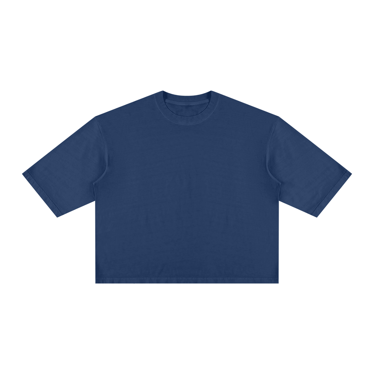 Unisex Vintage Wash Boxy T-Shirt in navy blue
