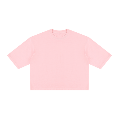 Unisex Vintage Wash Boxy T-Shirt in pink