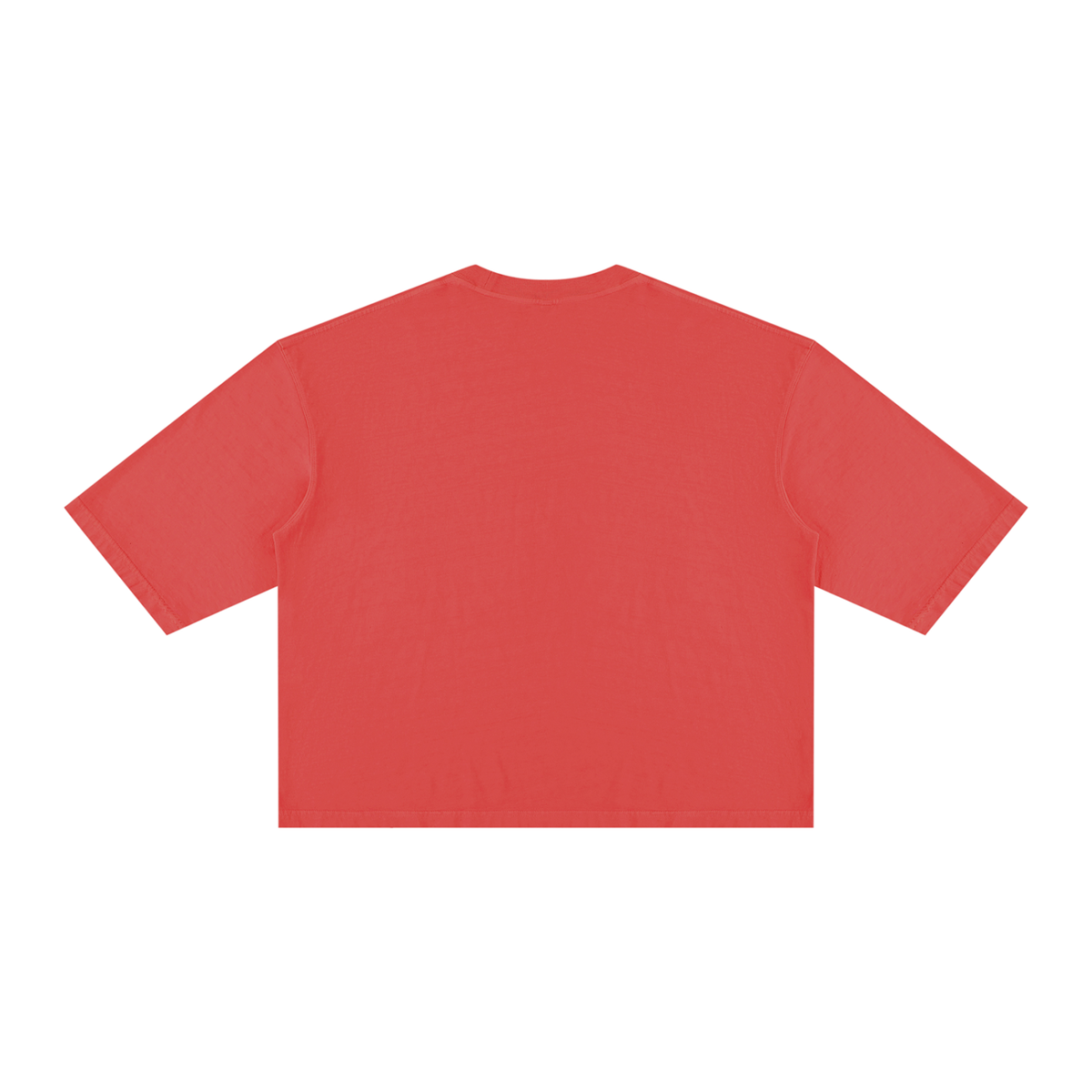 Unisex Vintage Wash Boxy T-Shirt in red, alternate angle