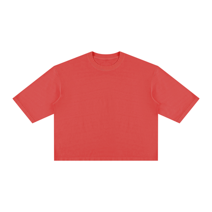 Unisex Vintage Wash Boxy T-Shirt in red