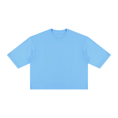 Unisex Vintage Wash Boxy T-Shirt in sky blue