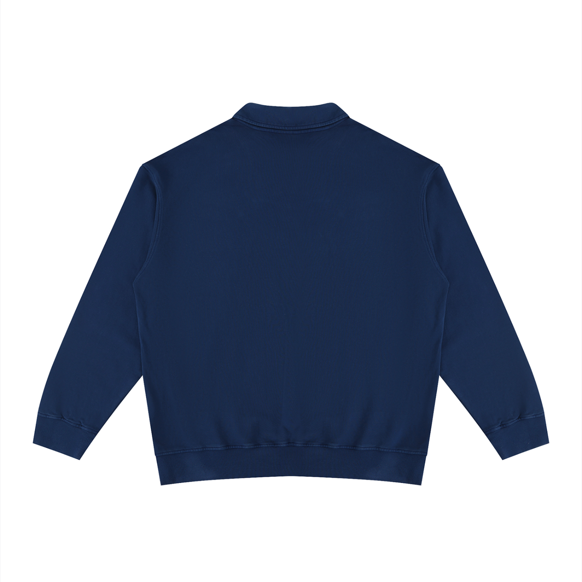 Unisex Vintage Wash Collared Sweatshirt in royal blue, alternate angle