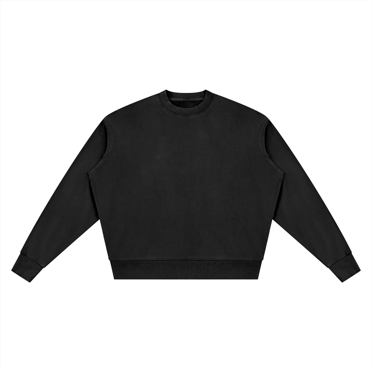 Unisex Vintage Wash Crewneck Sweatshirt in black