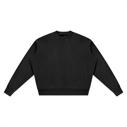 Unisex Vintage Wash Crewneck Sweatshirt in black