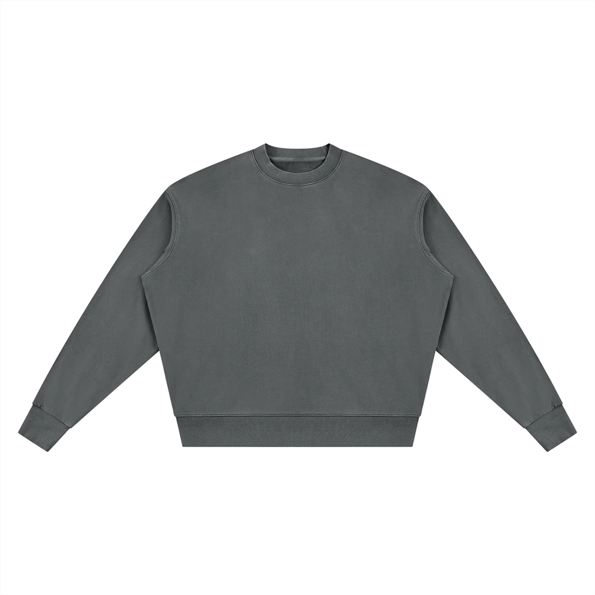 Unisex Vintage Wash Crewneck Sweatshirt in dark gray