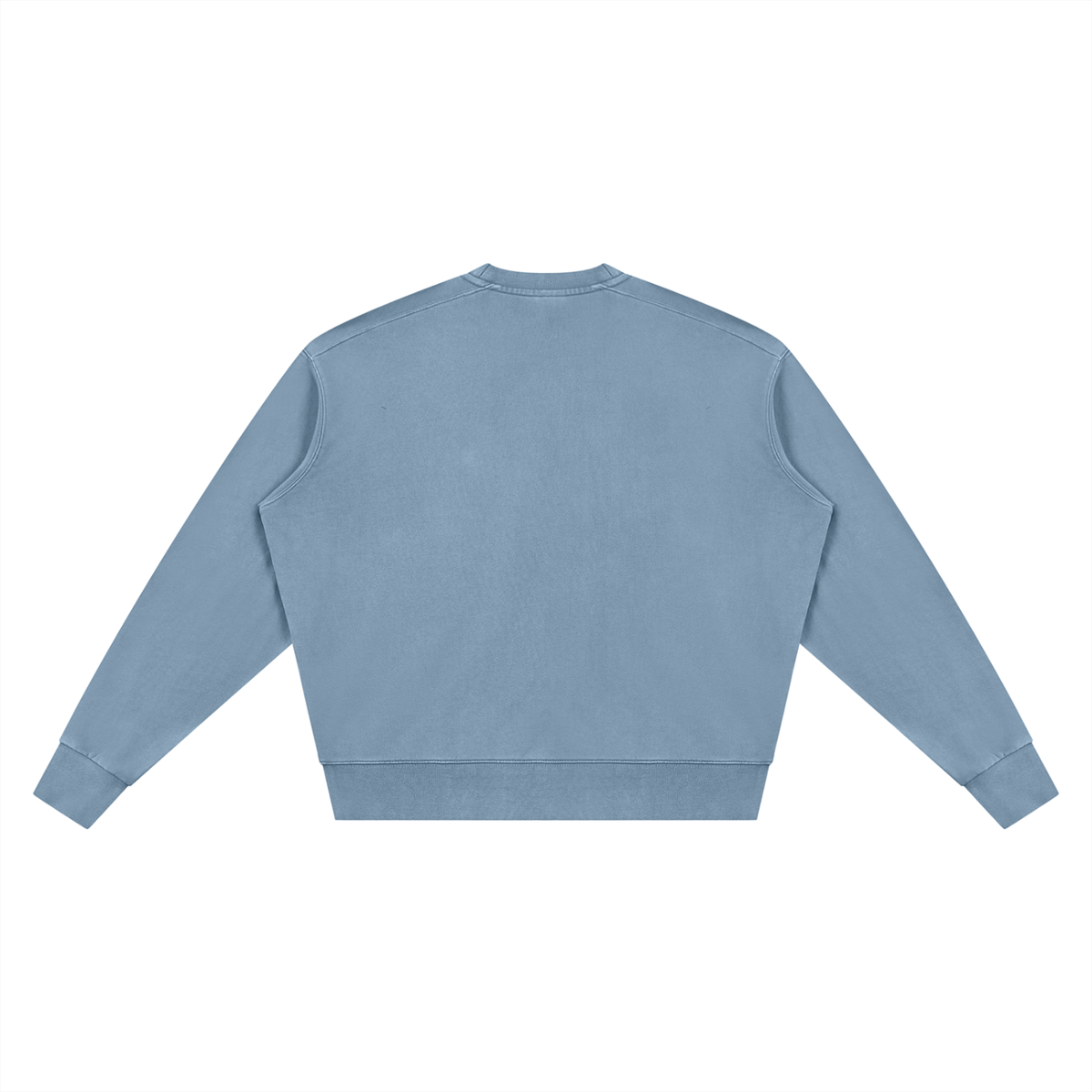 Unisex Vintage Wash Crewneck Sweatshirt in jeans blue, alternate angle