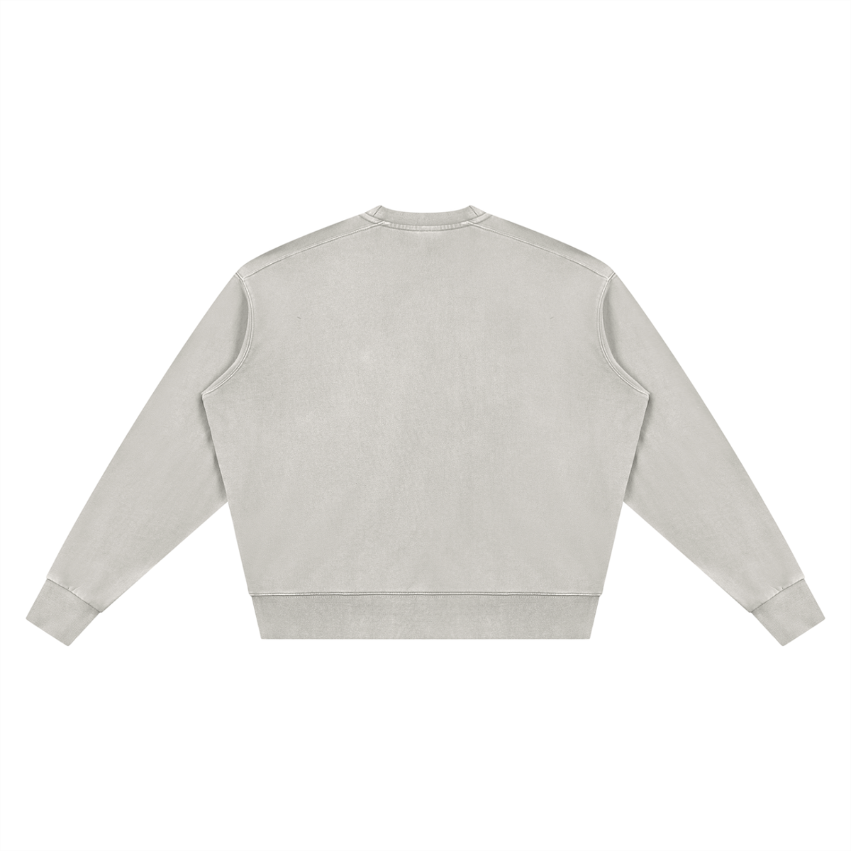 Unisex Vintage Wash Crewneck Sweatshirt in light gray, alternate angle