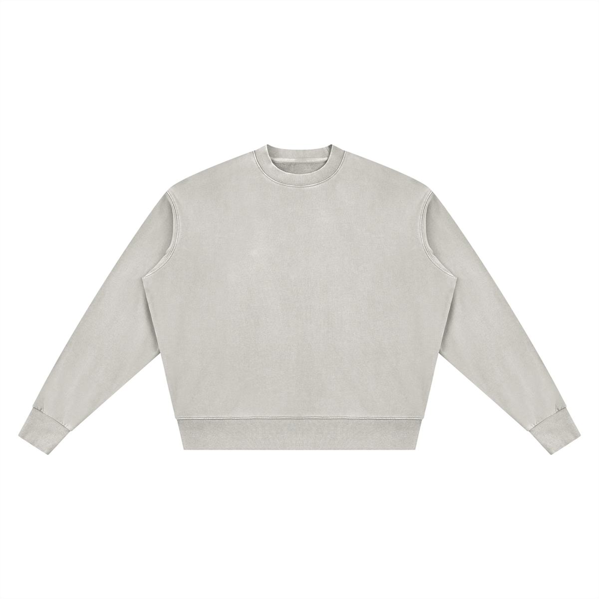 Unisex Vintage Wash Crewneck Sweatshirt in light gray
