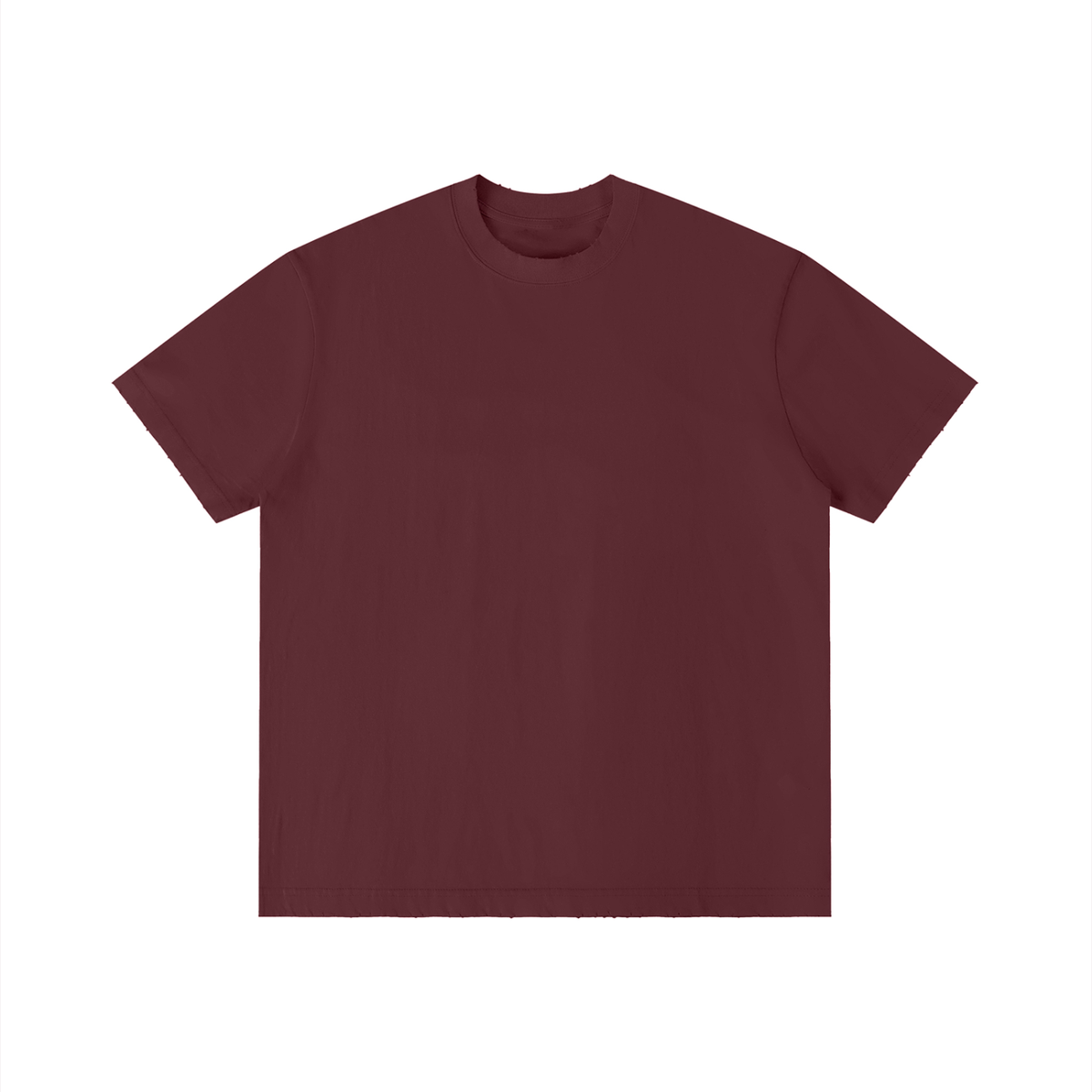 Unisex Vintage Wash Distressed T-Shirt in dull red