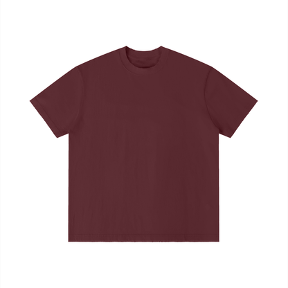 Unisex Vintage Wash Distressed T-Shirt in dull red