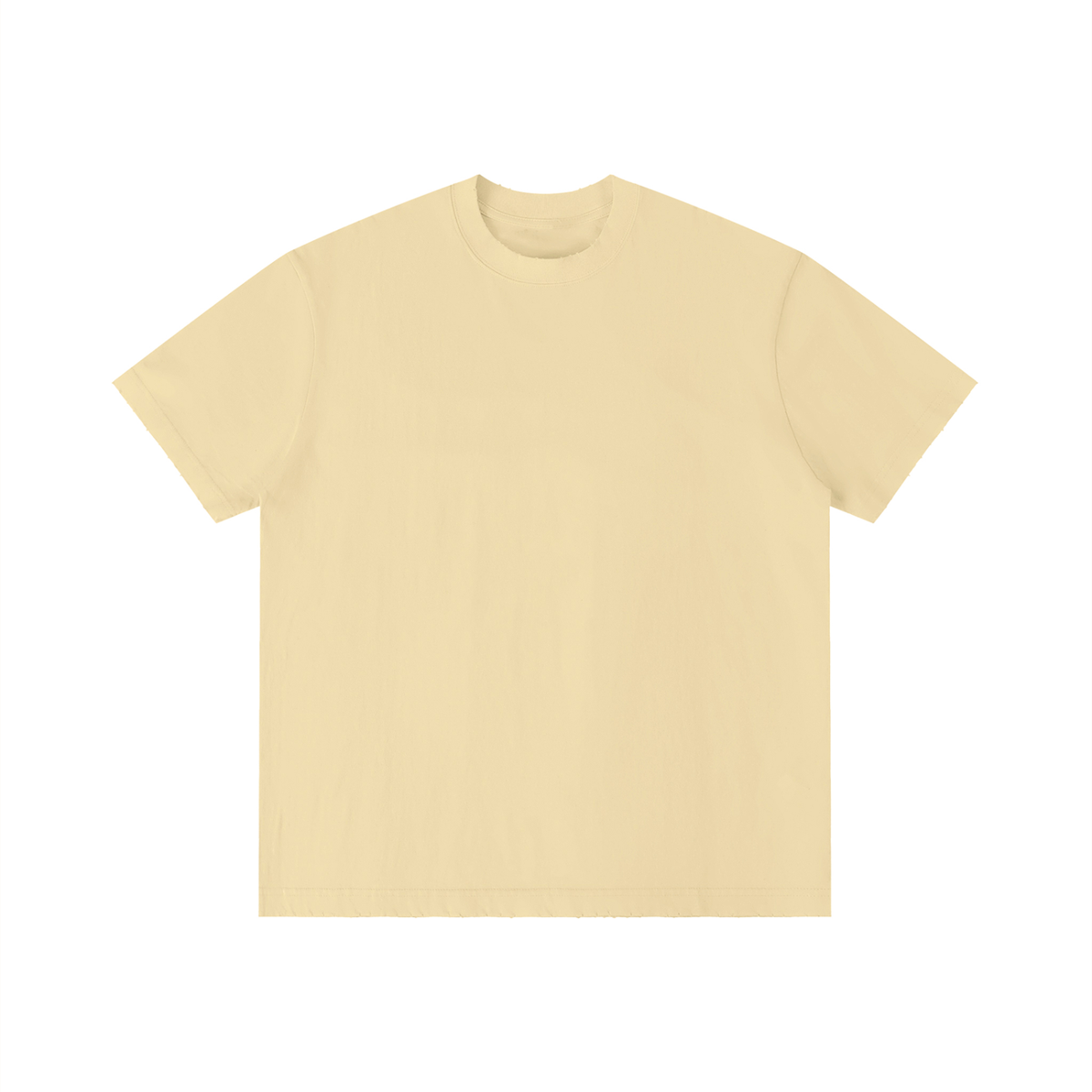Unisex Vintage Wash Distressed T-Shirt in khaki