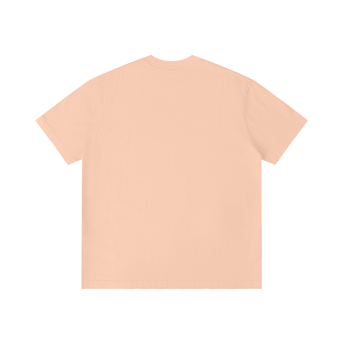 Unisex Vintage Wash Distressed T-Shirt in pink, alternate angle