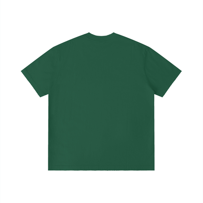 Unisex Vintage Wash Distressed T-Shirt in retro green, alternate angle