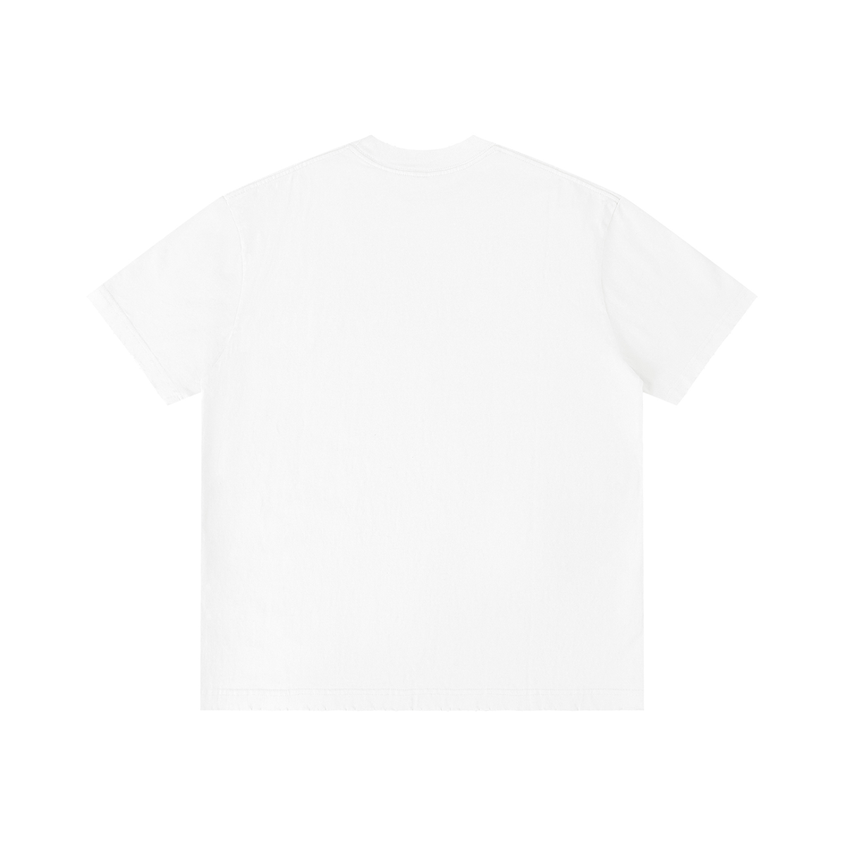 Unisex Vintage Wash Distressed T-Shirt in white, alternate angle