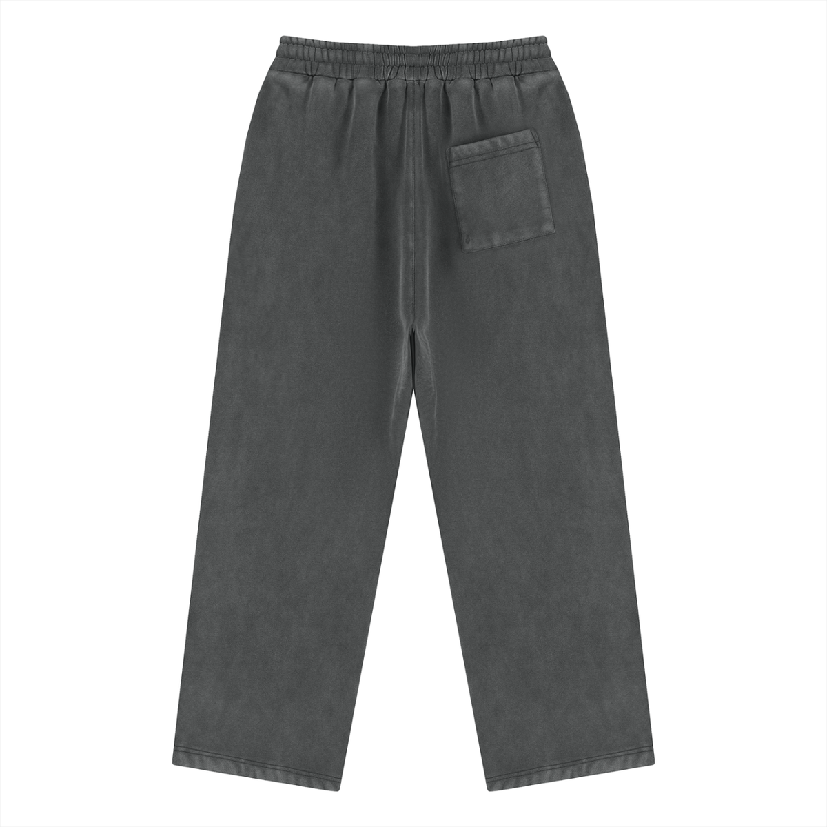 Unisex Vintage Wash Fleece Drawstring Sweatpants in black, alternate angle