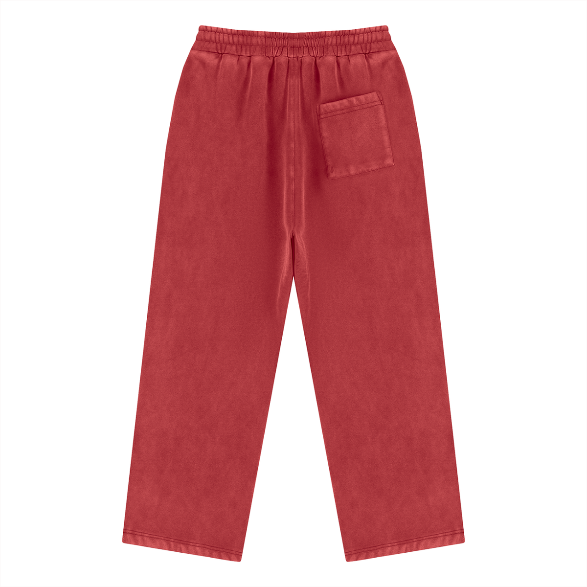 Unisex Vintage Wash Fleece Drawstring Sweatpants in red, alternate angle