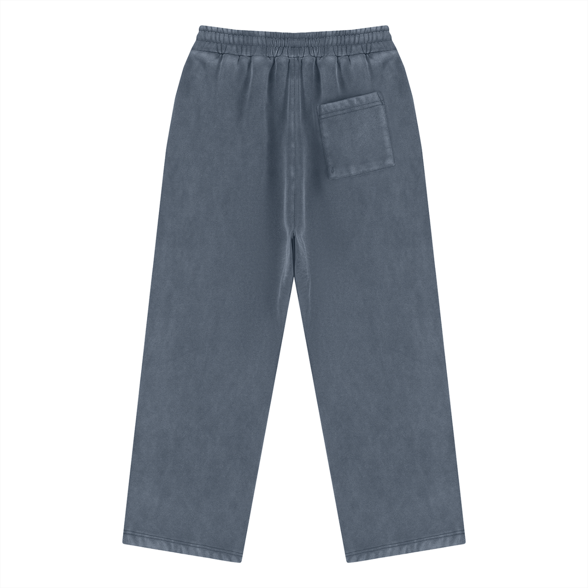 Unisex Vintage Wash Fleece Drawstring Sweatpants in washed blue, alternate angle