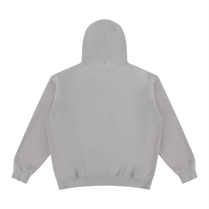 Unisex Vintage Wash Fleece Hoodie in light gray, alternate angle