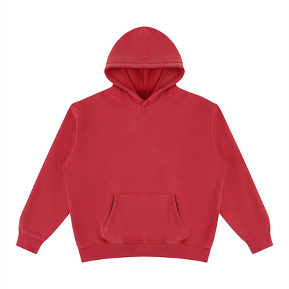 Unisex Vintage Wash Fleece Hoodie in red