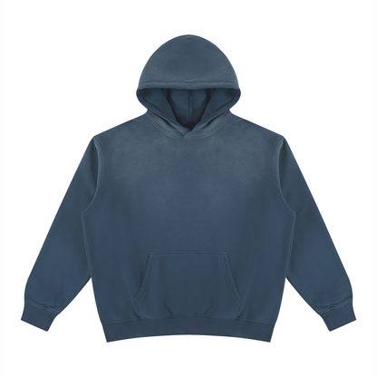 Unisex Vintage Wash Fleece Hoodie in washed blue
