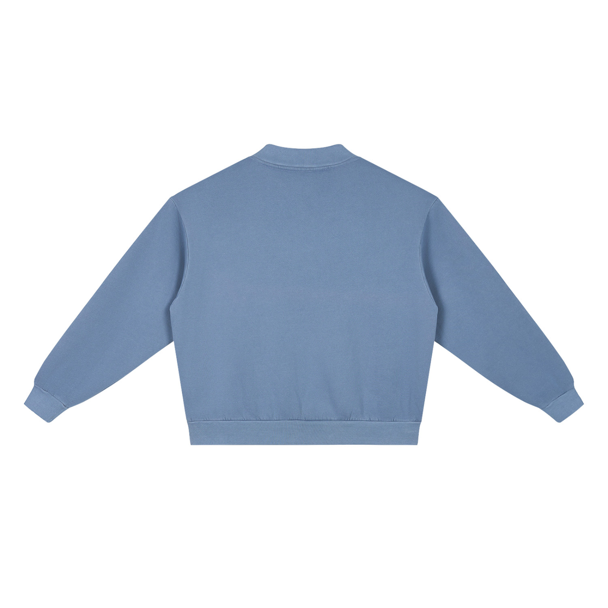 Unisex Vintage Wash Fleece Quarter Zip Sweatshirt in blue, alternate angle