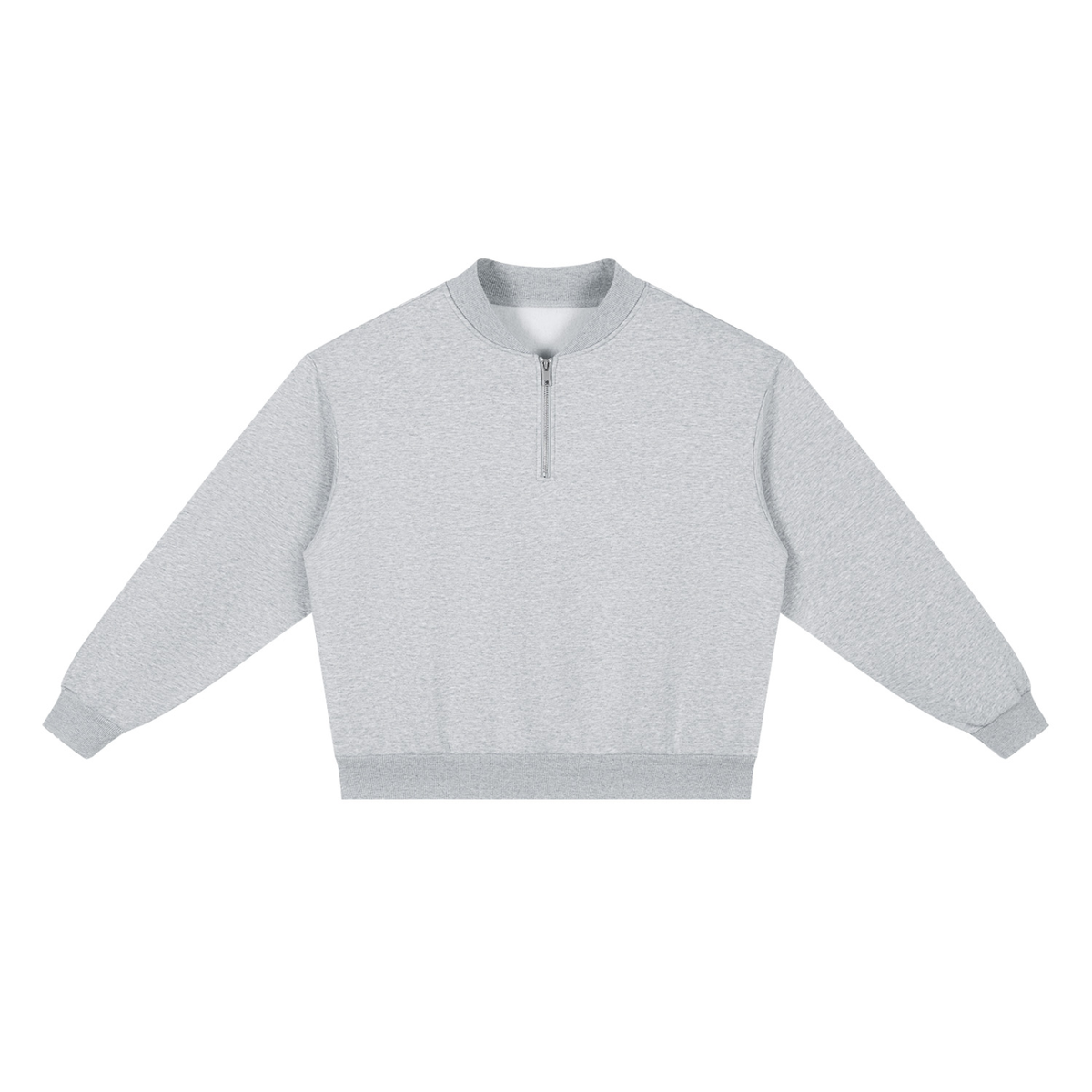 Unisex Vintage Wash Fleece Quarter Zip Sweatshirt in flower gray