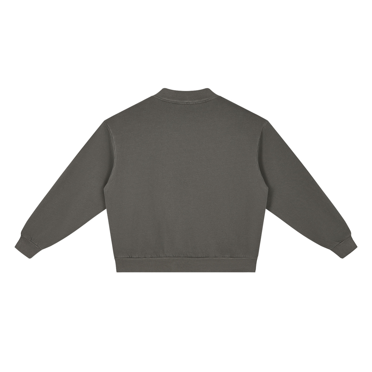 Unisex Vintage Wash Fleece Quarter Zip Sweatshirt in gray, alternate angle