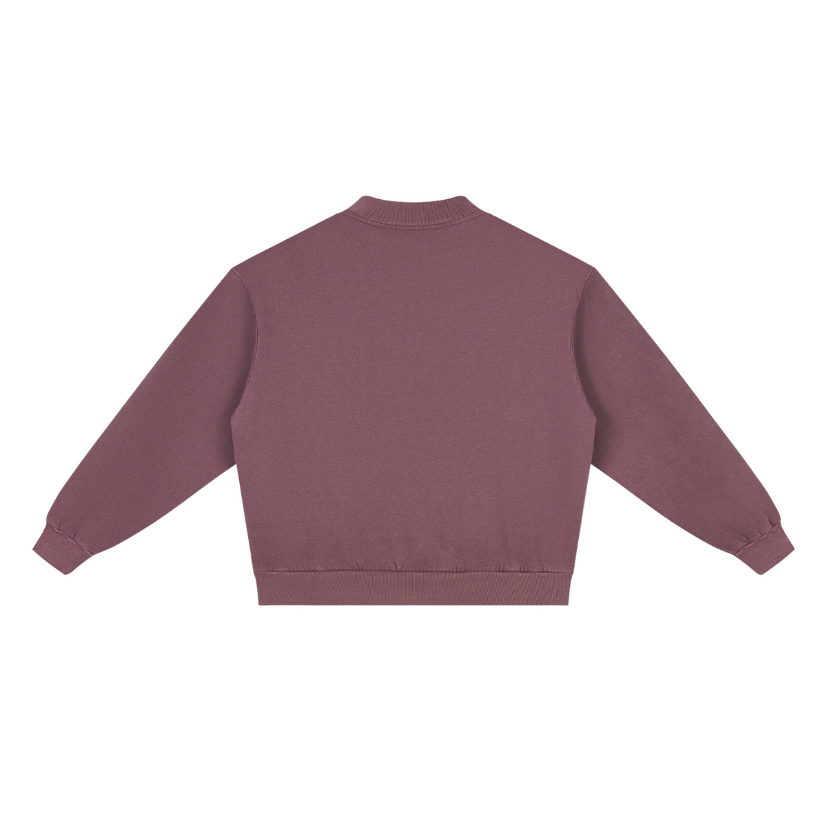 Unisex Vintage Wash Fleece Quarter Zip Sweatshirt in plum purple, alternate angle