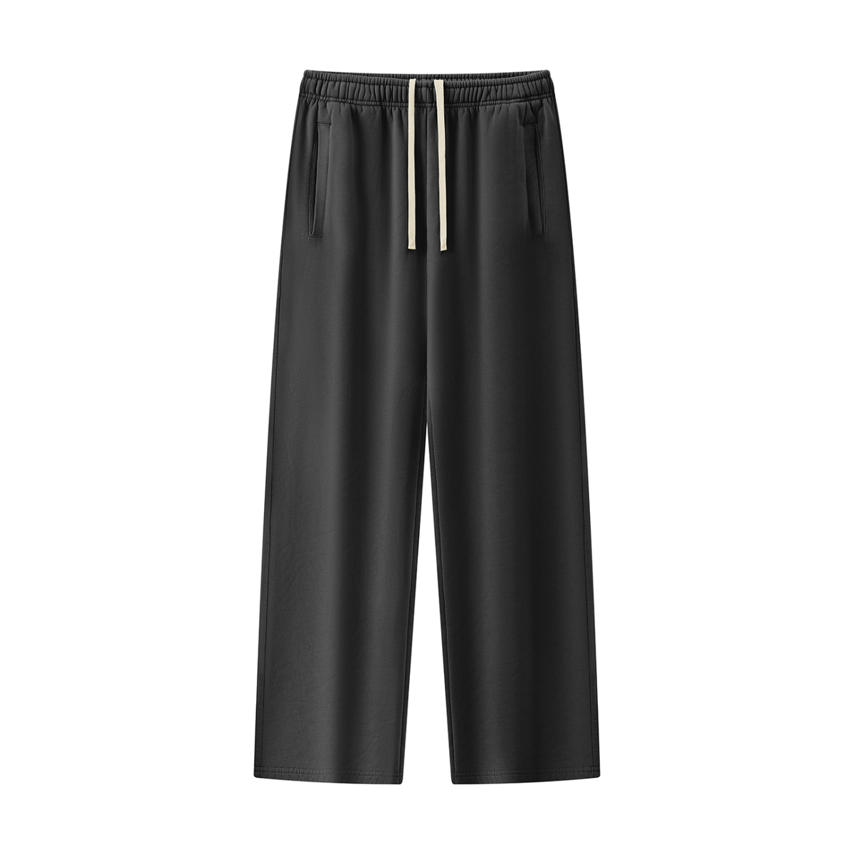 Unisex Vintage Wash Fleece Sweatpants in black