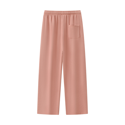 Unisex Vintage Wash Fleece Sweatpants in pink, alternate angle