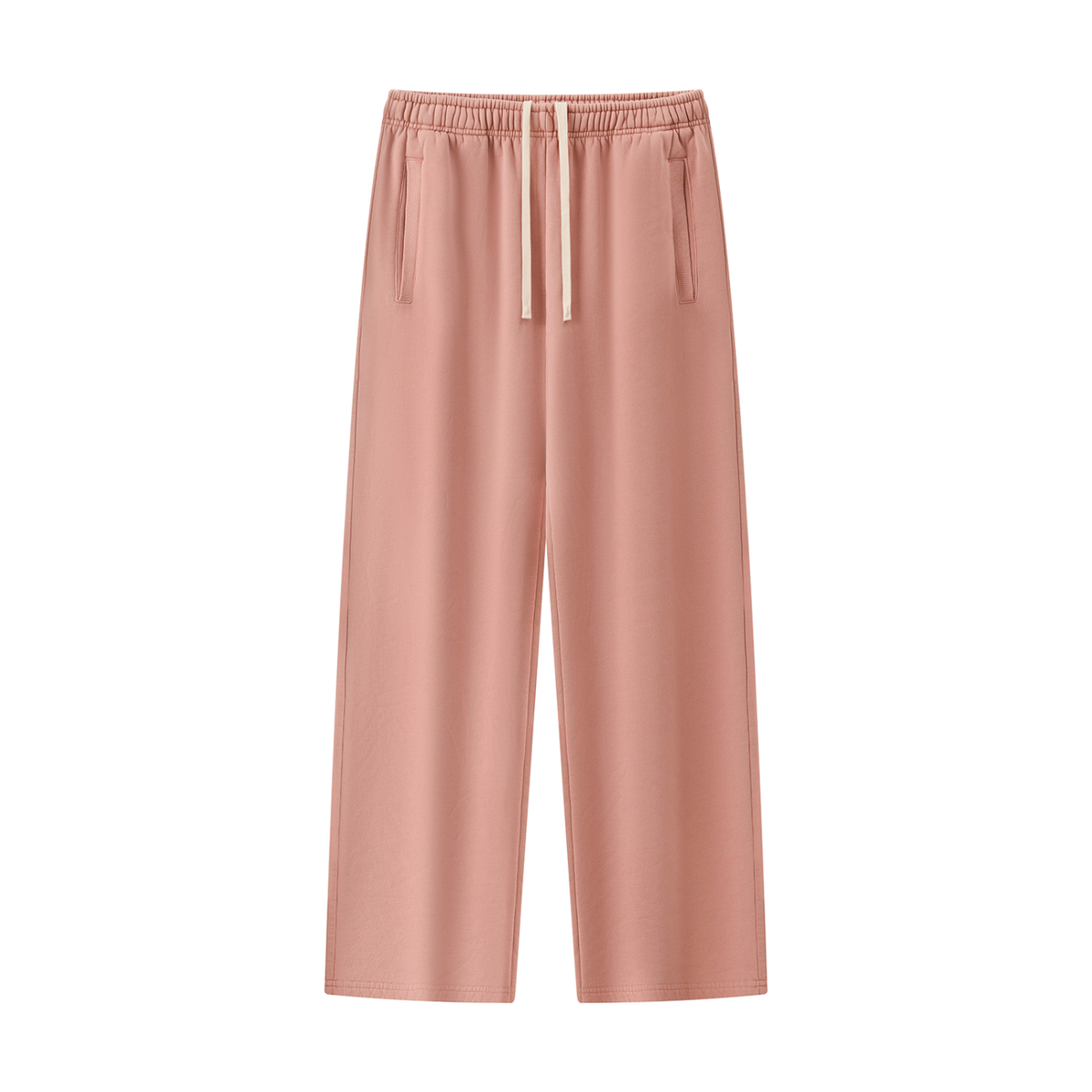 Unisex Vintage Wash Fleece Sweatpants in pink