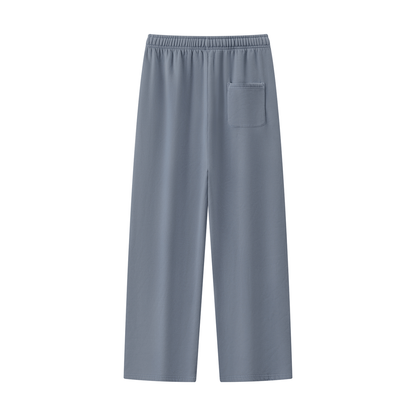Unisex Vintage Wash Fleece Sweatpants in washed blue, alternate angle