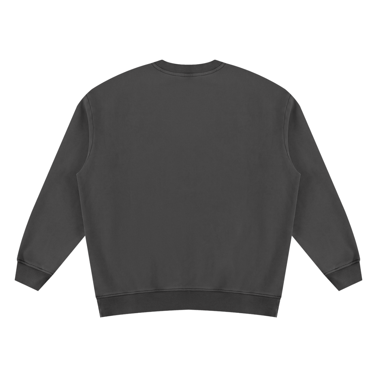 Unisex Vintage Wash Fleece Sweatshirt in black, alternate angle