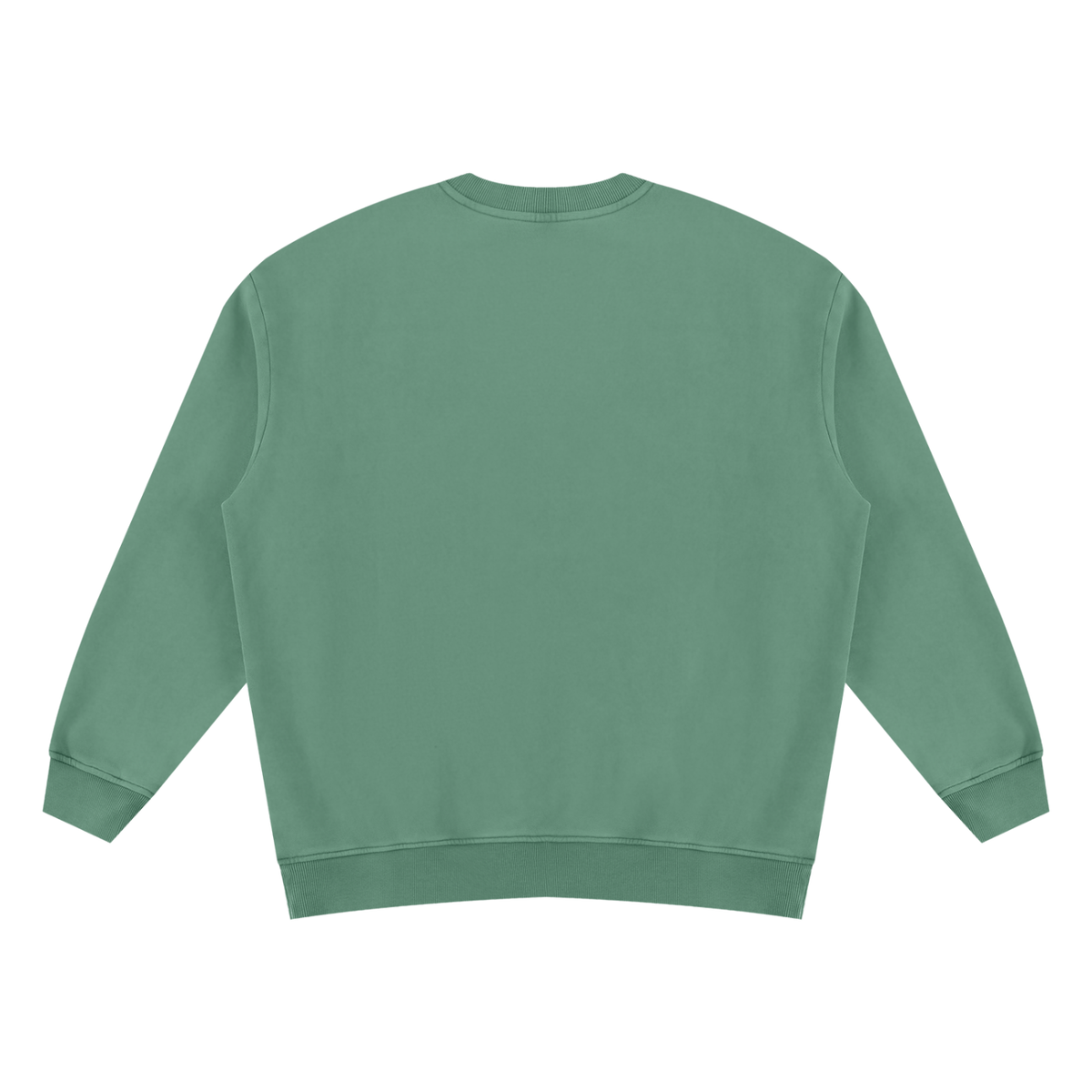 Unisex Vintage Wash Fleece Sweatshirt in dark green, alternate angle