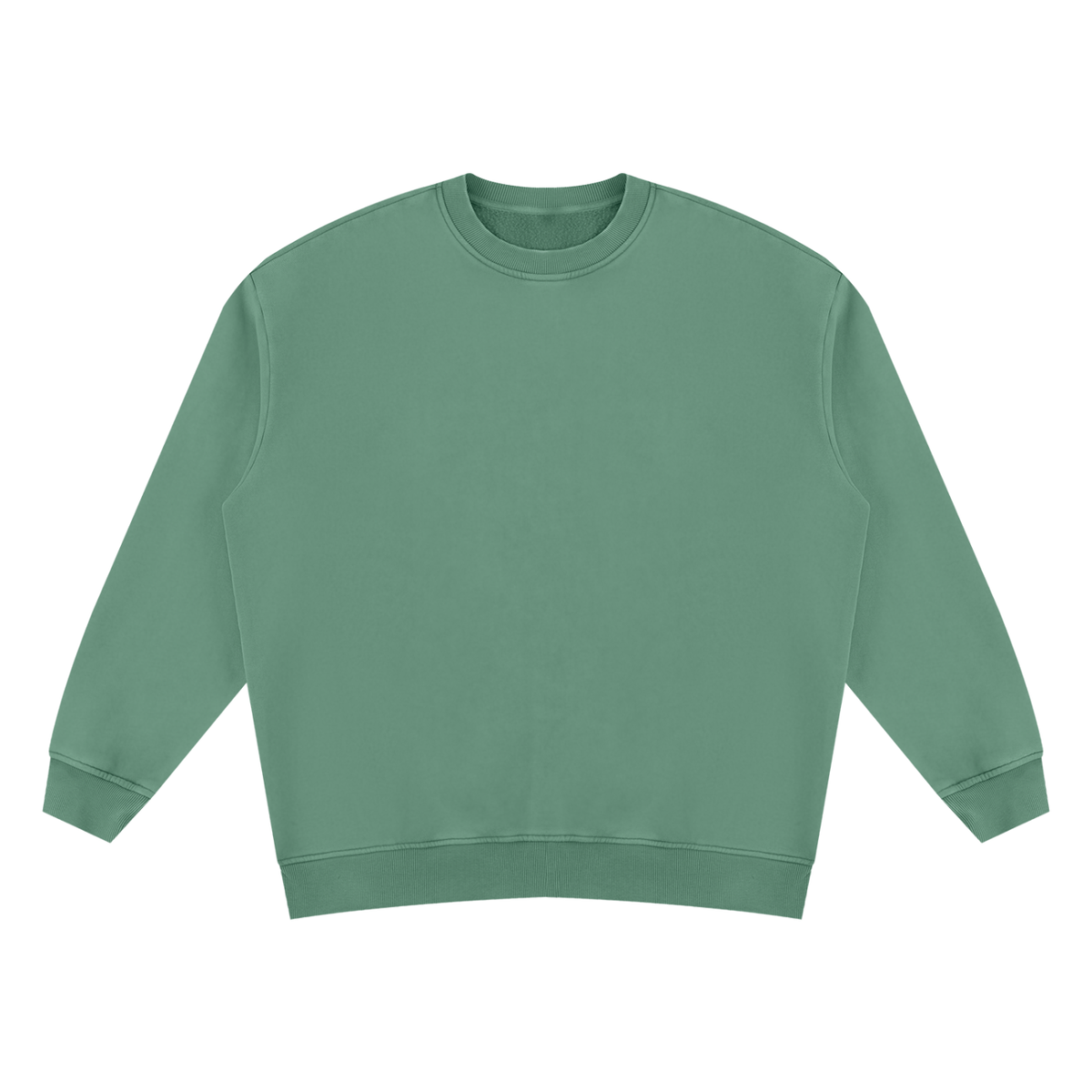 Unisex Vintage Wash Fleece Sweatshirt in dark green