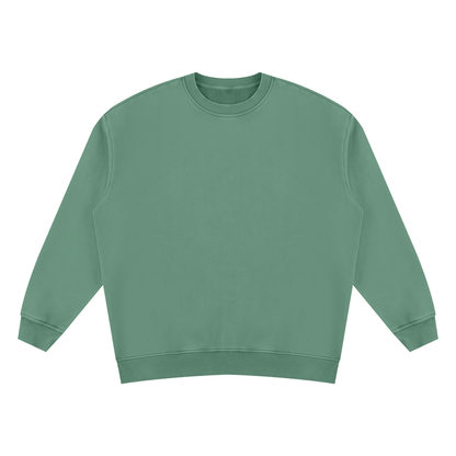 Unisex Vintage Wash Fleece Sweatshirt in dark green