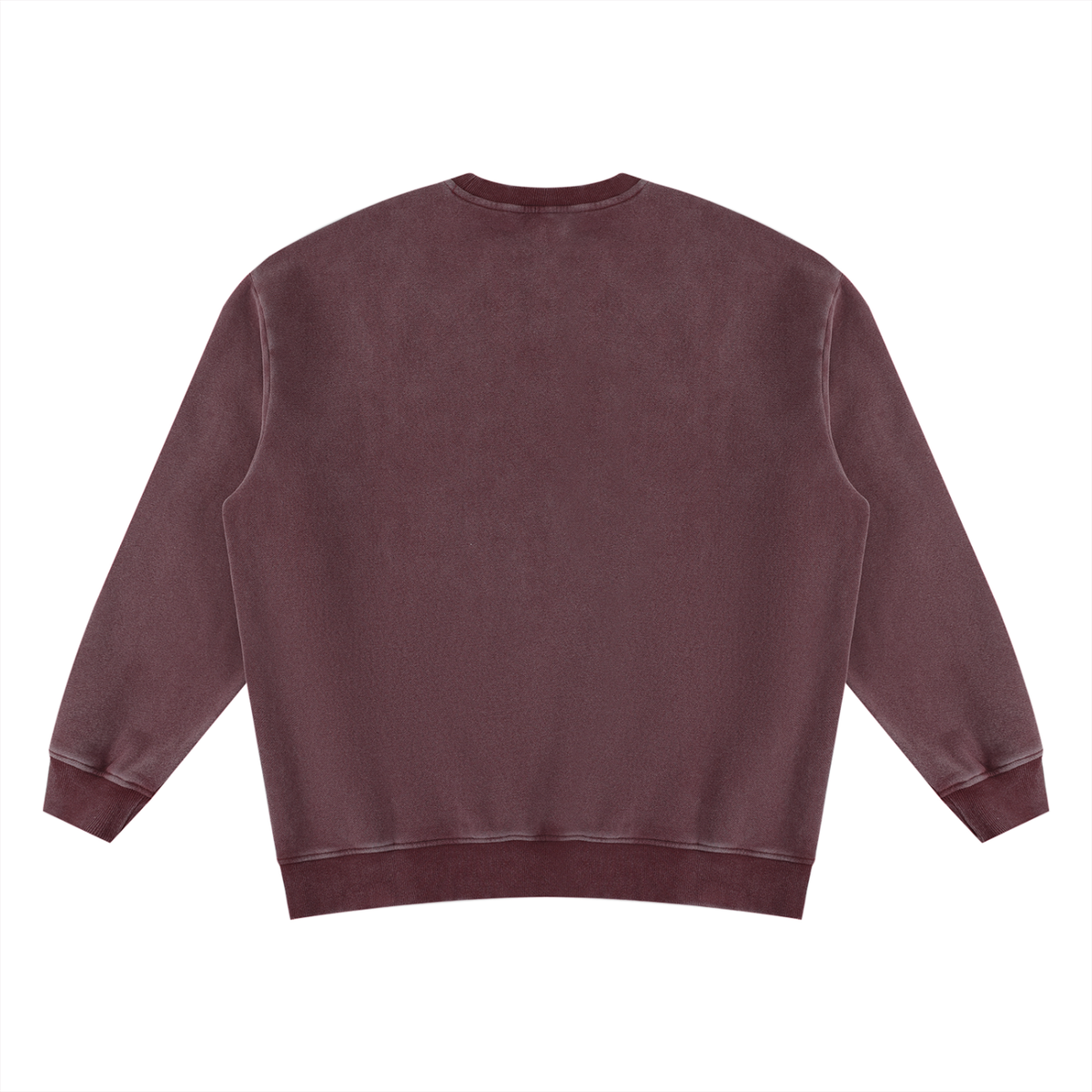 Unisex Vintage Wash Fleece Sweatshirt in jujube red, alternate angle