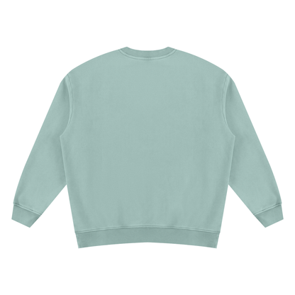 Unisex Vintage Wash Fleece Sweatshirt in lake blue, alternate angle