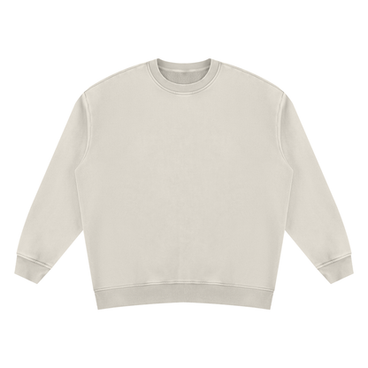 Unisex Vintage Wash Fleece Sweatshirt in light apricot