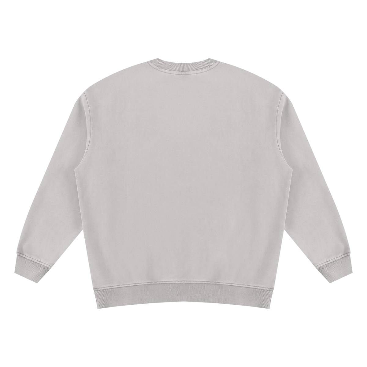 Unisex Vintage Wash Fleece Sweatshirt in light gray, alternate angle