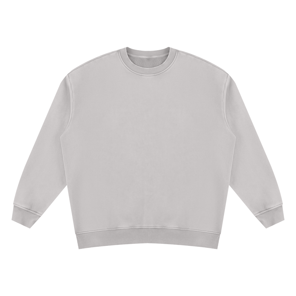 Unisex Vintage Wash Fleece Sweatshirt in light gray