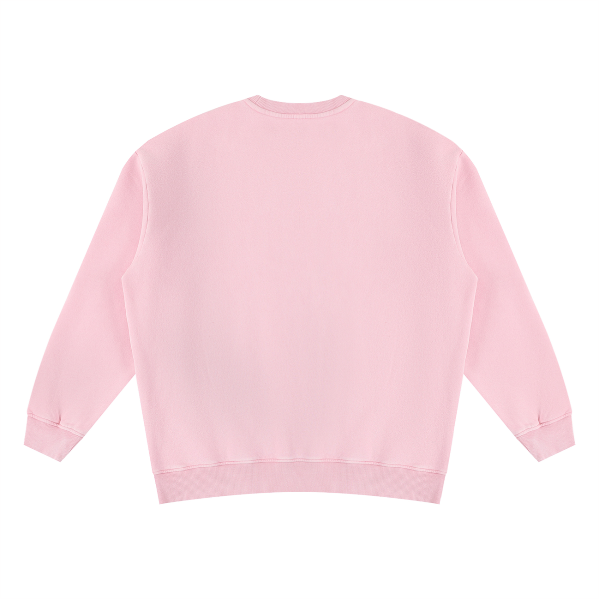 Unisex Vintage Wash Fleece Sweatshirt in pink, alternate angle