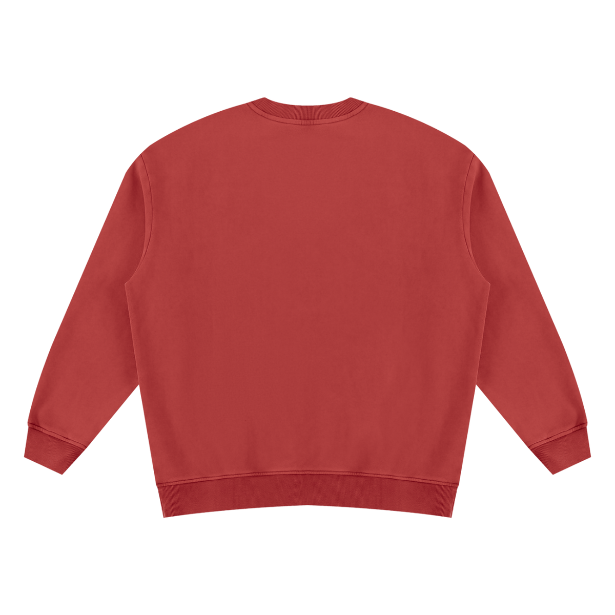 Unisex Vintage Wash Fleece Sweatshirt in red, alternate angle