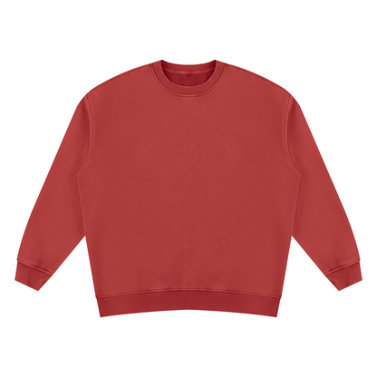 Unisex Vintage Wash Fleece Sweatshirt in red