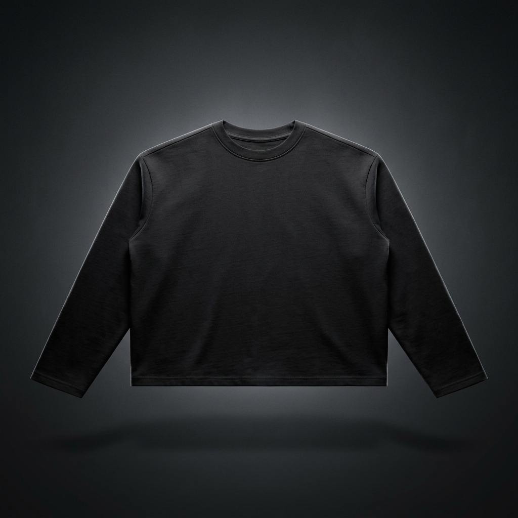 Unisex Vintage Wash Long Sleeve Boxy T-Shirt, view 1