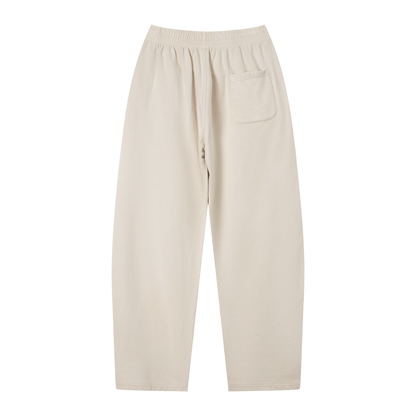Unisex Vintage Wash Loose Sweatpants in apricot, alternate angle