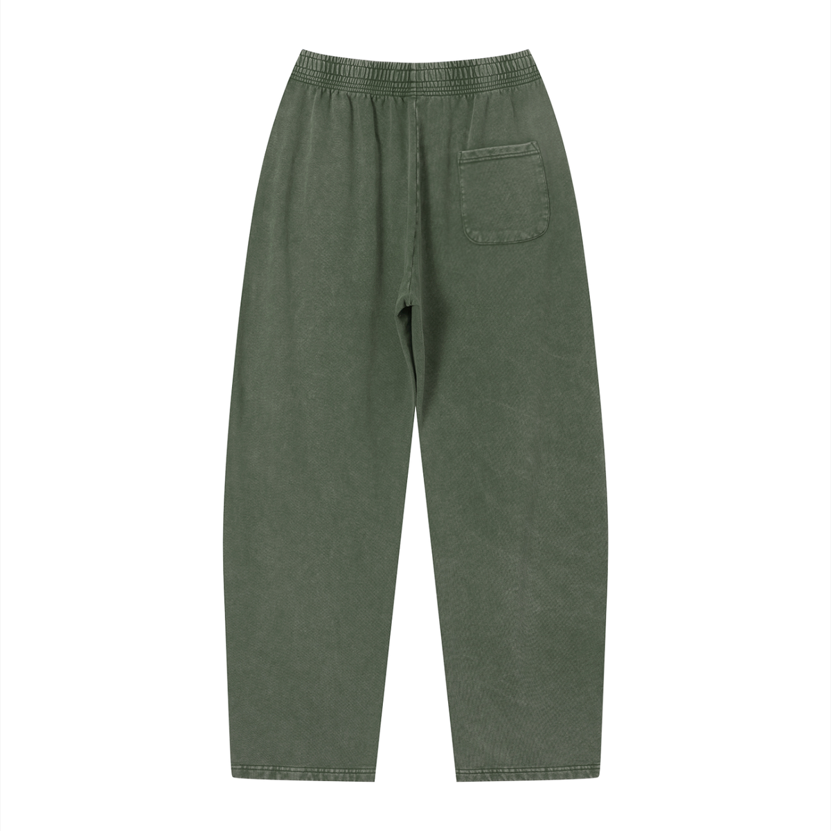 Unisex Vintage Wash Loose Sweatpants in army green, alternate angle