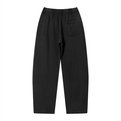 Unisex Vintage Wash Loose Sweatpants in black, alternate angle