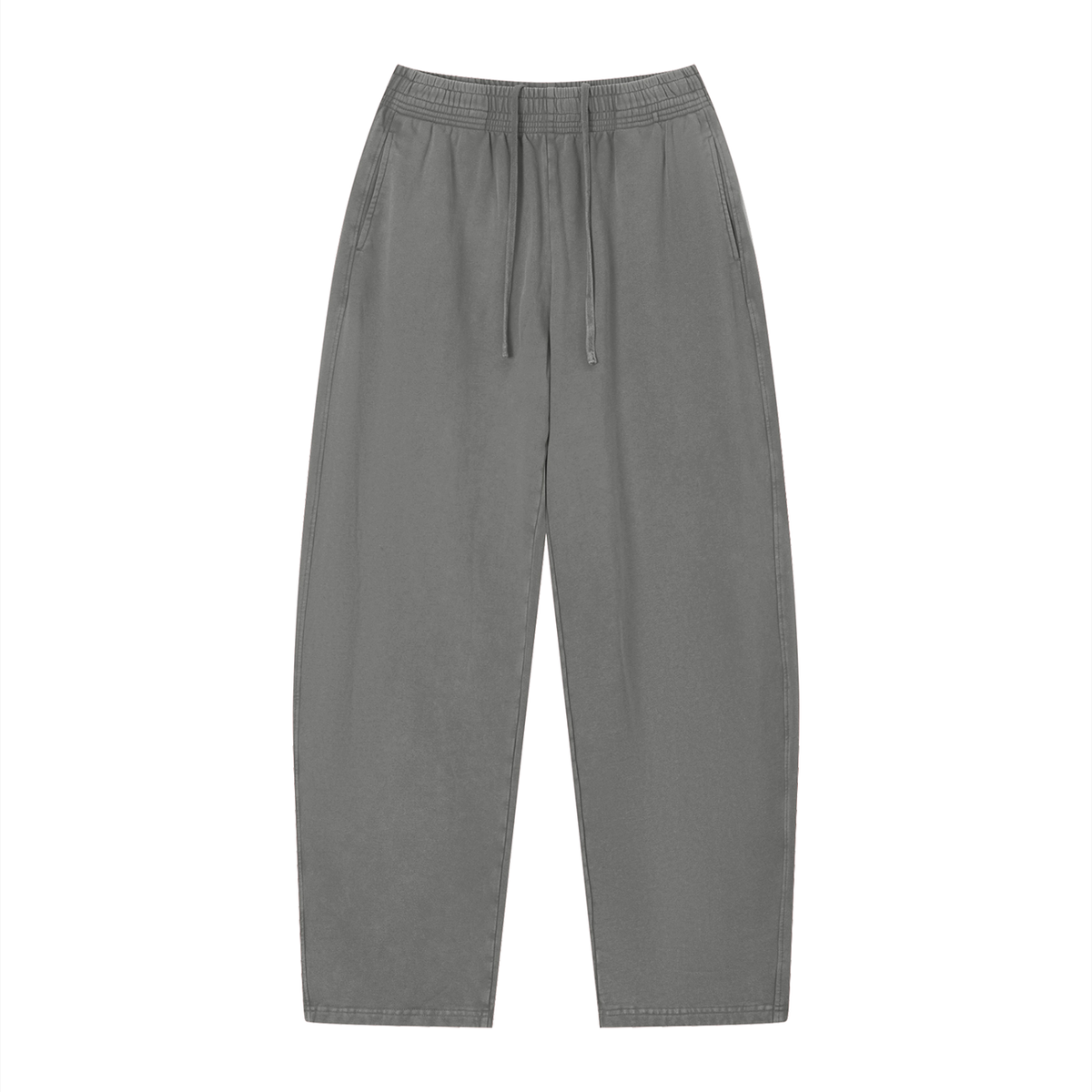 Unisex Vintage Wash Loose Sweatpants in dark gray