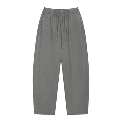 Unisex Vintage Wash Loose Sweatpants in dark gray